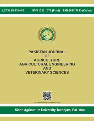 Pakistan Journal of Agriculture, Agricultural Engineering and